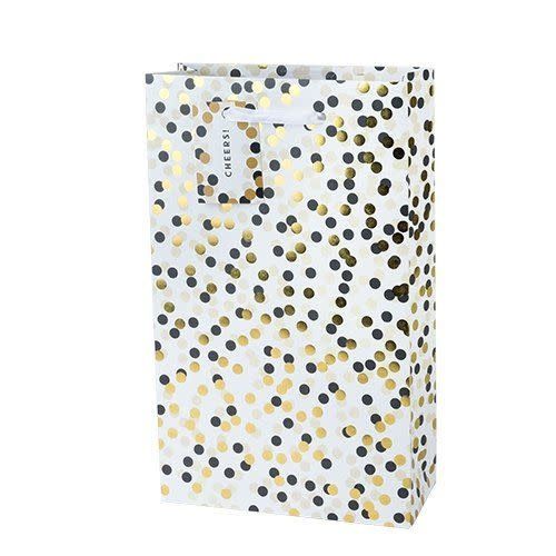 Tuxedo Dots Double Bottle Wine Bag
