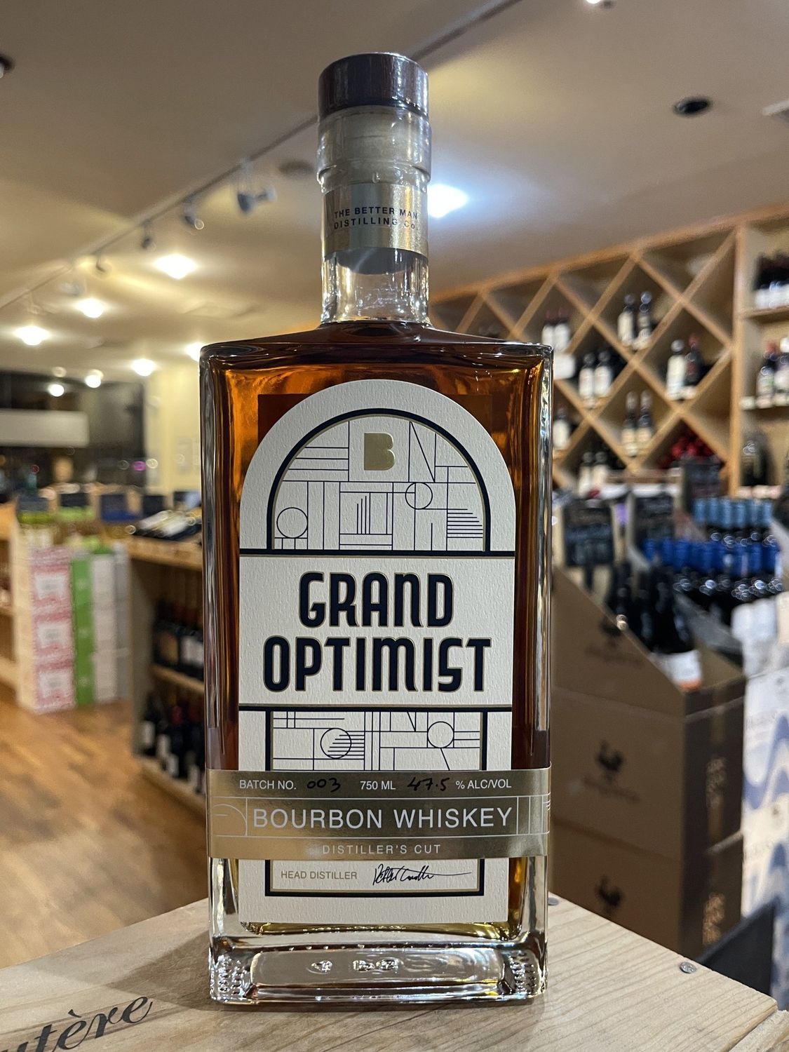 The Better Man Distilling Co. Grand Optimist Bourbon Whiskey