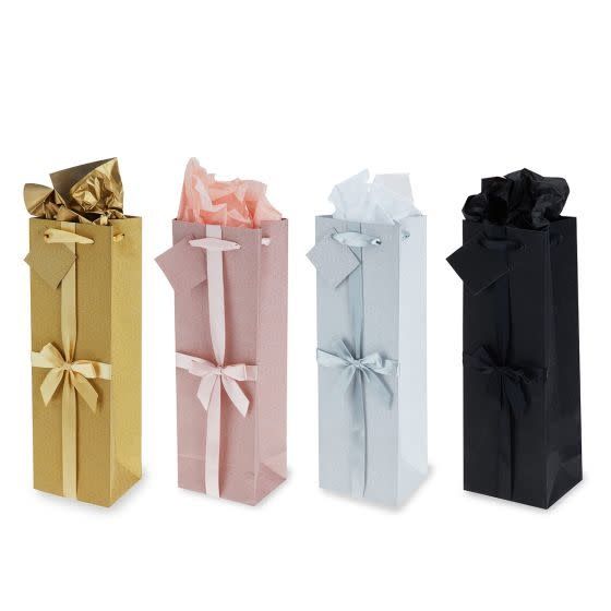 Assorted No- Mess Glitter Bow Gift Bag