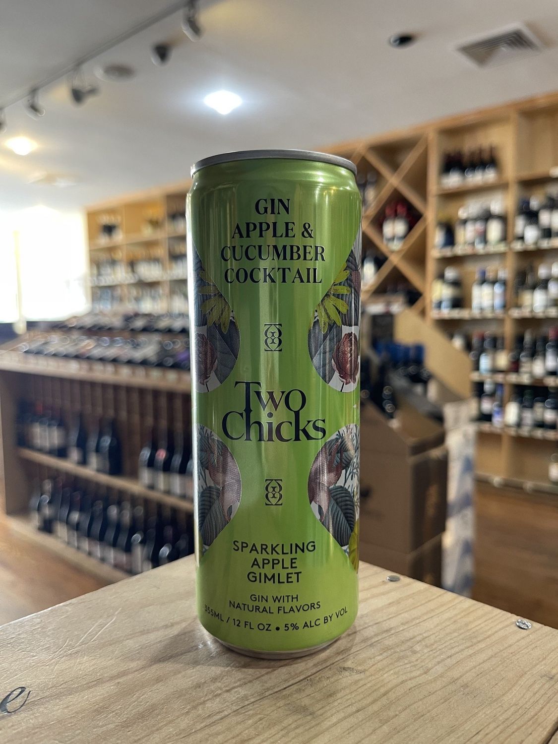 Two Chicks Gin Apple &amp; Cucumber Cocktail 355ml