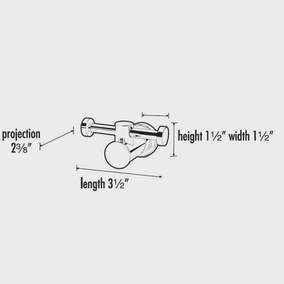 Alno A8786 Double Robe Hook