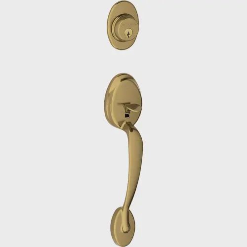 Schlage F58PLY609 Plymouth Exterior Active Handleset Only with C Keyway Antique Brass Finish