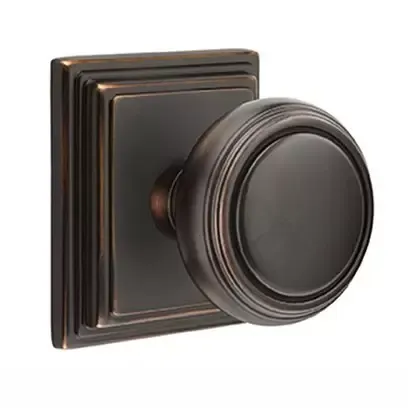 Emtek 8261NW Privacy, Wilshire Rosette, Norwich Knob, Colour: U10B-Oil Rubbed Bronze