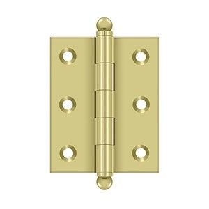 Deltana CH2520  2-1/2" x 2" Hinge, w/ Ball Tips pair, Colour: Polished Brass