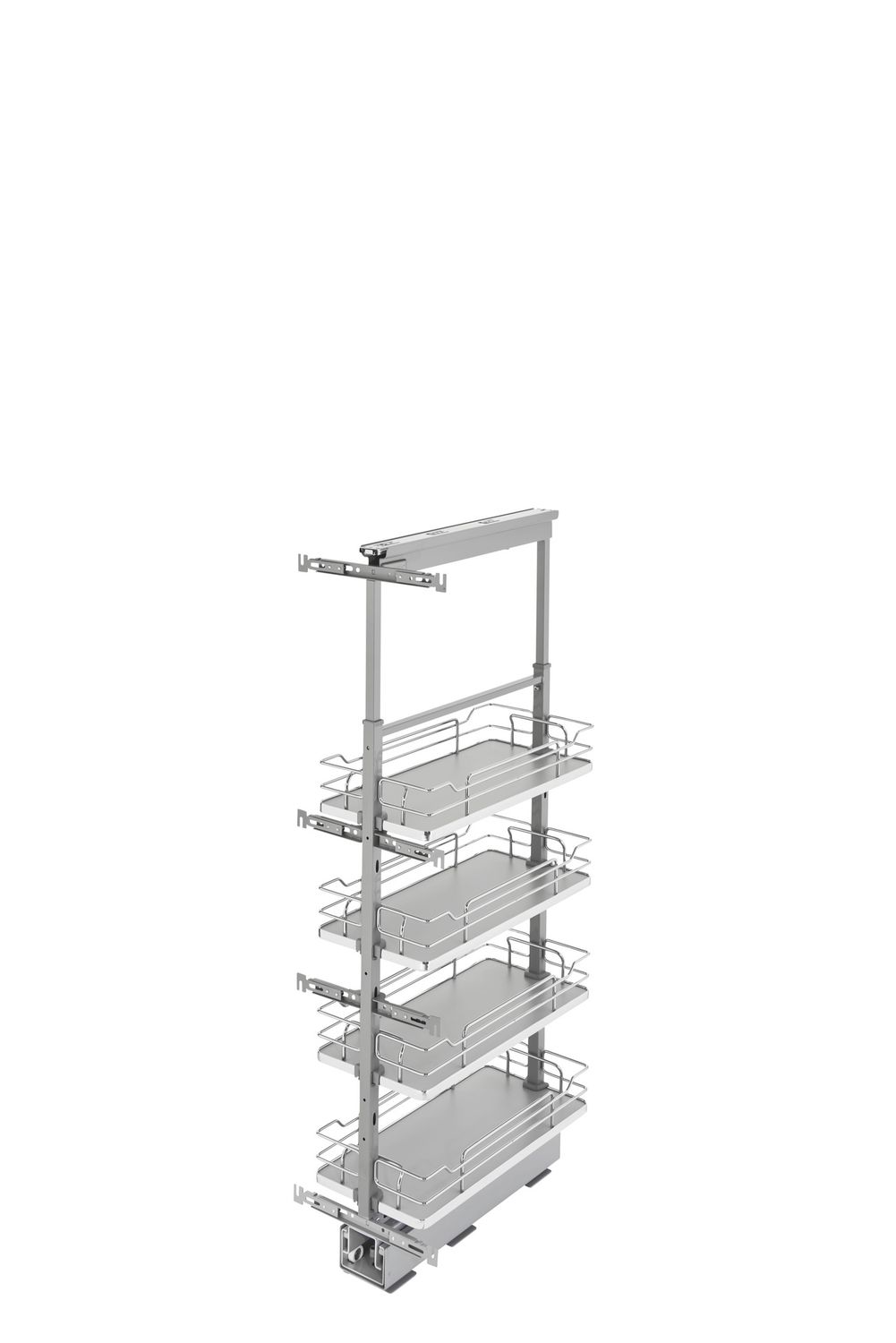 Rev-A-Shelf 10" W SOLID BTM PANTRY 43" H WITH SC - GRAY 5343-10-GR