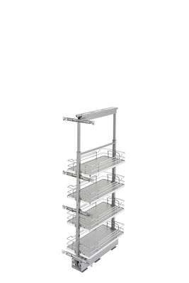 Rev-A-Shelf 10" W SOLID BTM PANTRY 43" H WITH SC - GRAY 5343-10-GR