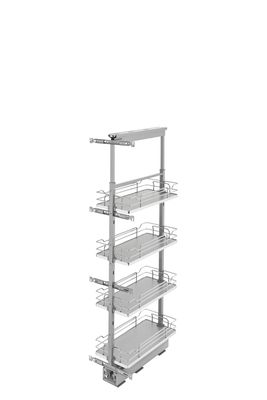 Rev-A-Shelf 10" W SOLID BTM PANTRY 50" H WITH SC - GRAY 5350-10-GR