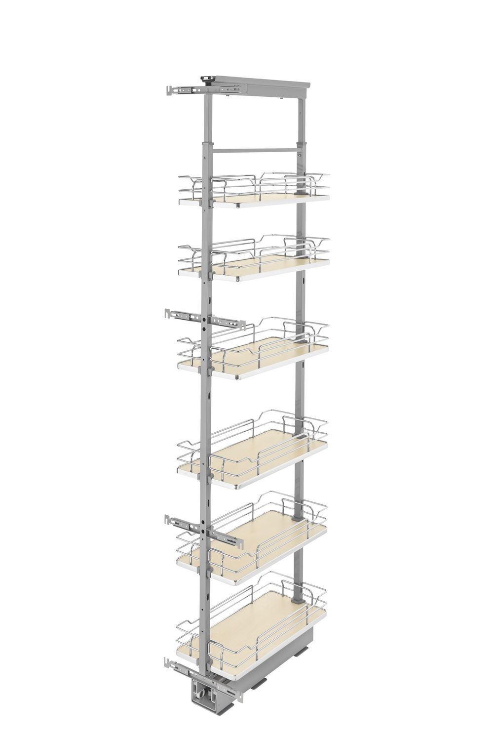 Rev-A-Shelf 10" W SOLID BTM PANTRY 73" H WITH SC - MAPLE 5373-10-MP