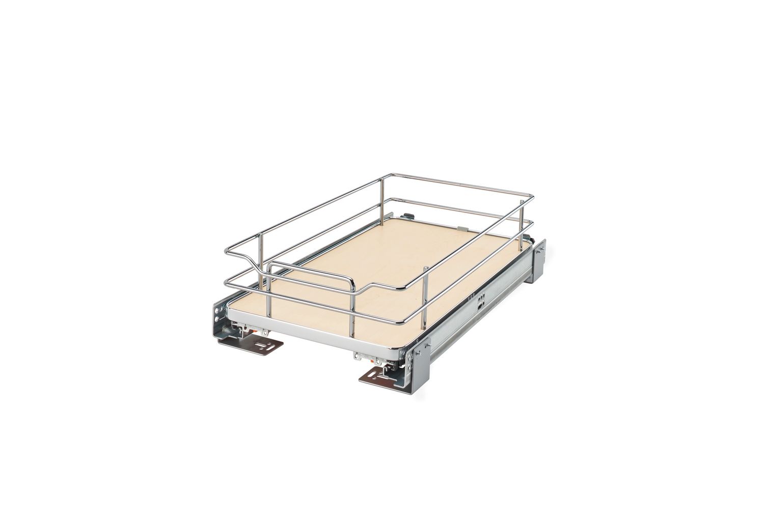 Rev-A-Shelf 12" SOLID BOTTOM P-O BASKET W/SC - MAPLE 5330-12BCSC-MP