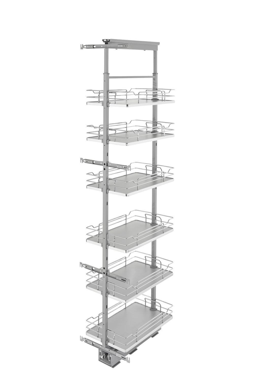 Rev-A-Shelf 13" W SOLID BTM PANTRY 73" H WITH SC - GRAY 5373-13-GR