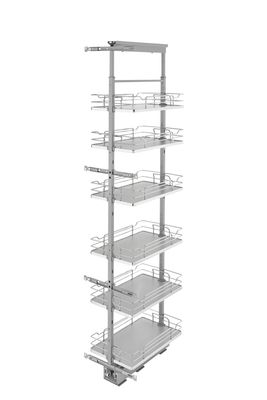 Rev-A-Shelf 13" W SOLID BTM PANTRY 73" H WITH SC - GRAY 5373-13-GR