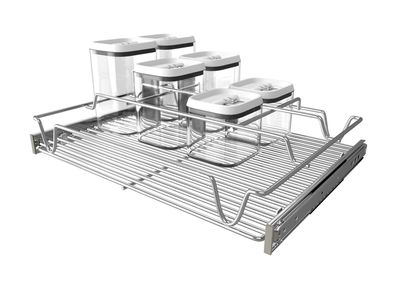 Rev-A-Shelf 18" WIRE CHROME CONTAINER RACK W/2 SETS OF CONT 5WCOR-18CR-1