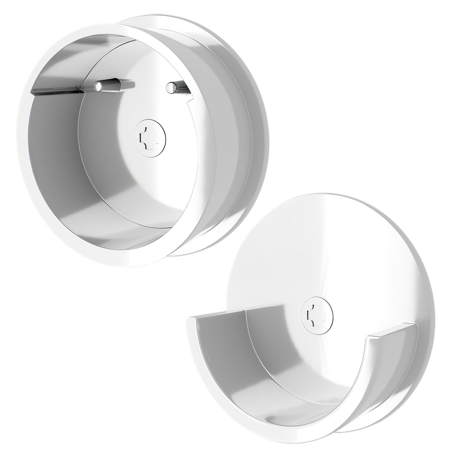Rev-A-Shelf 2 CLOSET POLE END CAPS CHROME CRCSL-CR-1