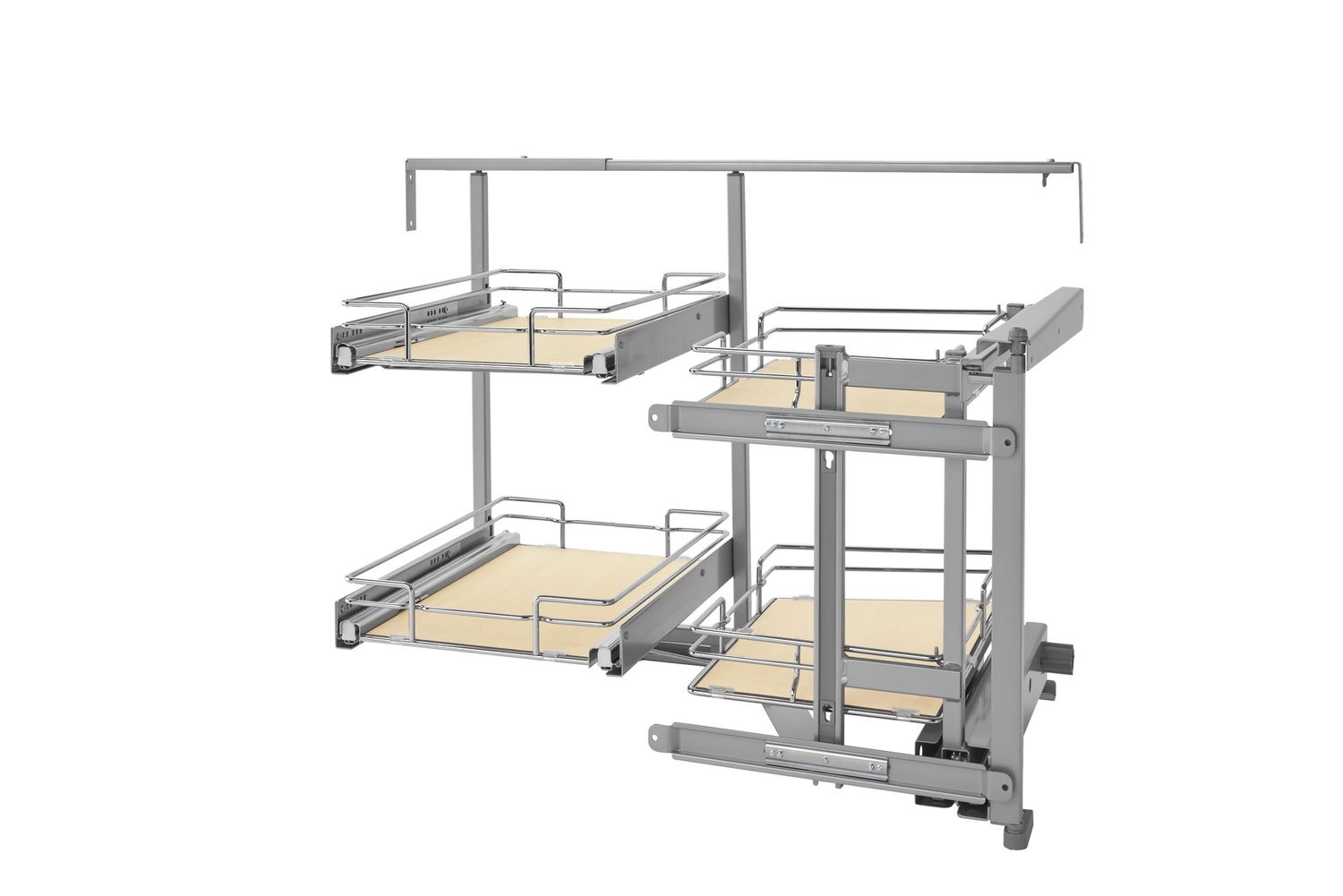 Rev-A-Shelf 2-TIER RIGHT DM MAPLE BLIND LEFT CORNER CAB 599-18-RMP
