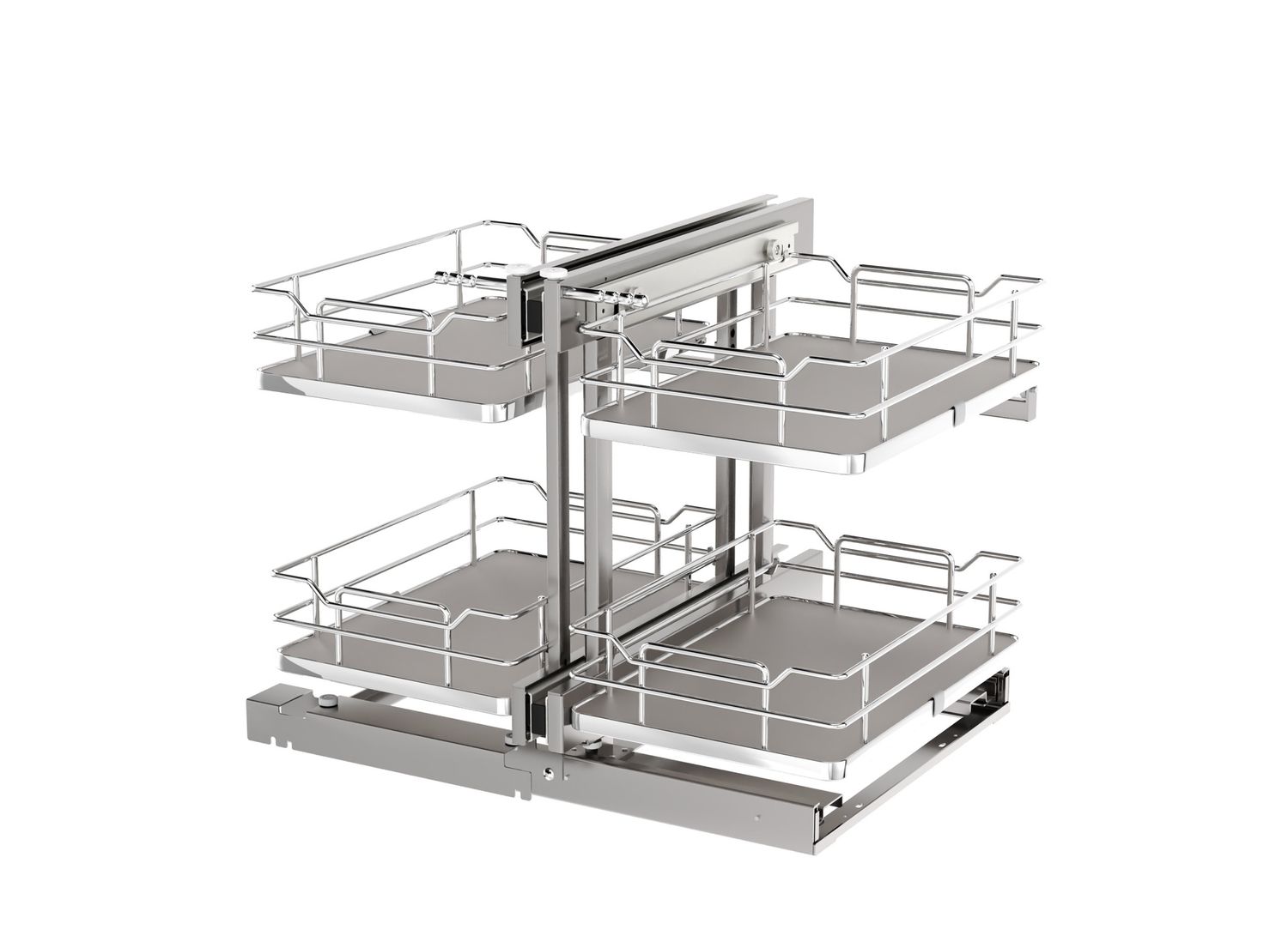 Rev-A-Shelf 2-TIER SOLID BTM PSP ELITE FOR 15" OPENING - GRAY 53PSPE-15SC-GR
