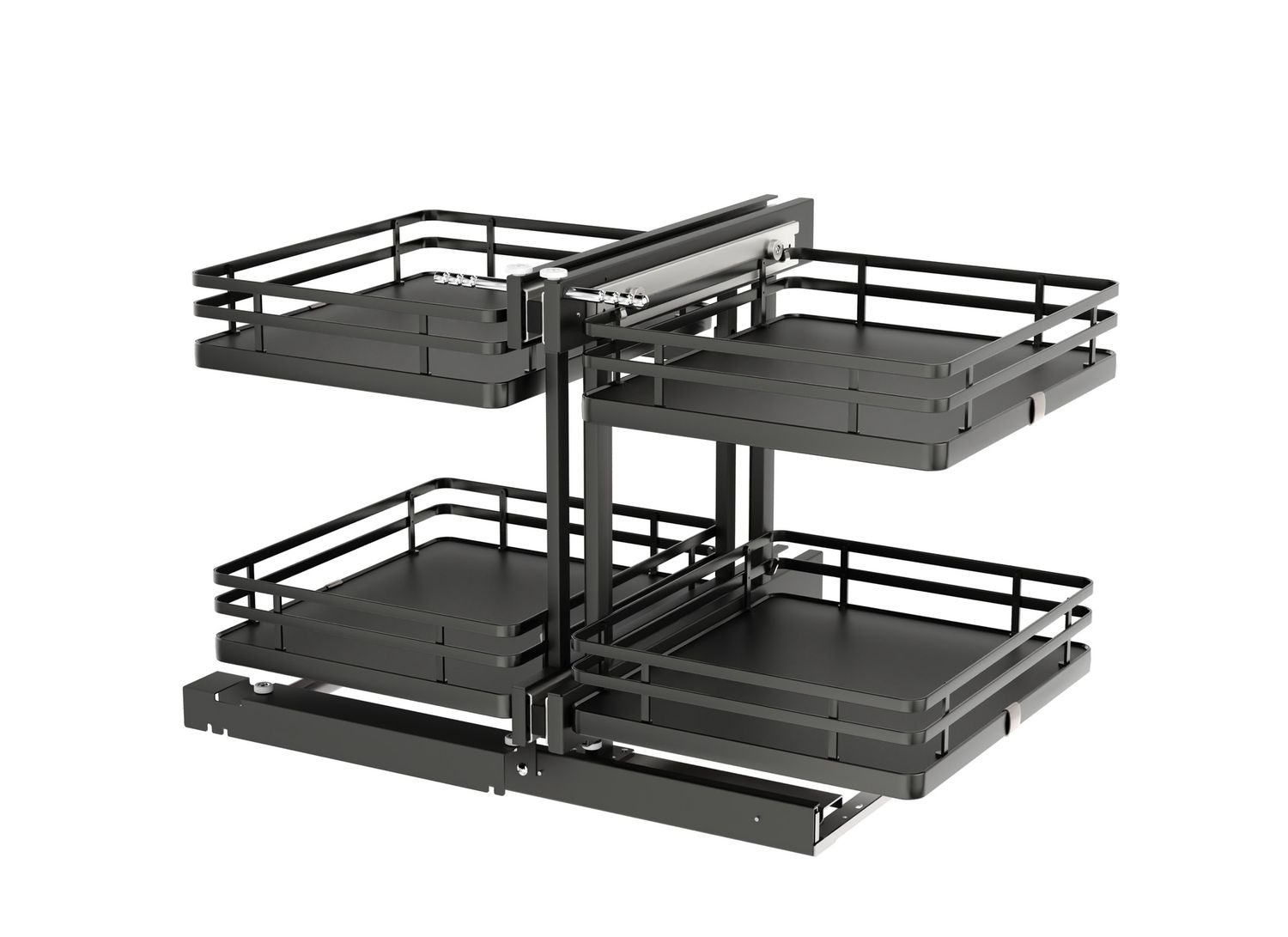 Rev-A-Shelf 2-TIER SOLID BTM PSP ELITE FOR 18" OPENING - FLAT WIRE ORION GRAY 53PSPE-18SC-FOG
