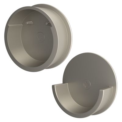 Rev-A-Shelf 2 CLOSET POLE END CAPS SATIN NICKEL CRCSL-SN-1