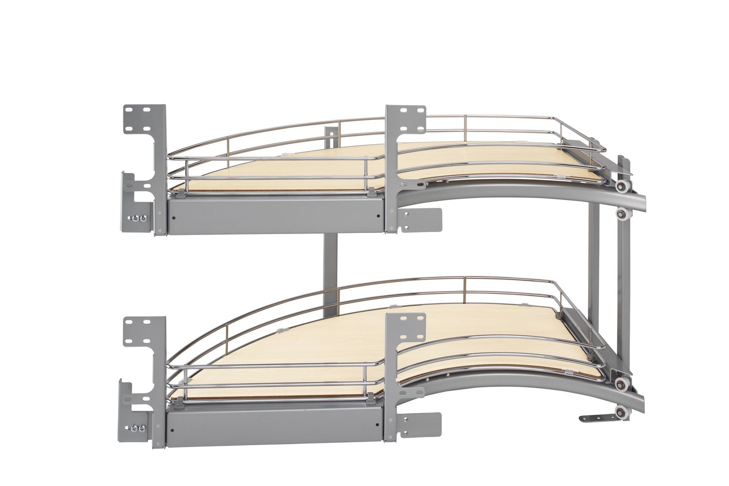 Rev-A-Shelf 2-TIER LEFT DM MAPLE CURVE FOR BLIND RIGHT CAB 582-18-LMP