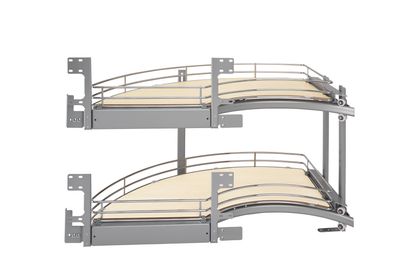 Rev-A-Shelf 2-TIER LEFT DM MAPLE CURVE FOR BLIND RIGHT CAB 582-18-LMP