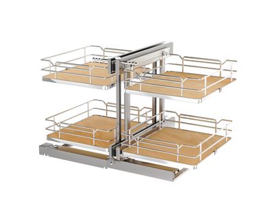 Rev-A-Shelf 2-TIER SOLID BTM PSP ELITE FOR 18" OPENING - MAPLE 53PSPE-18SC-MP