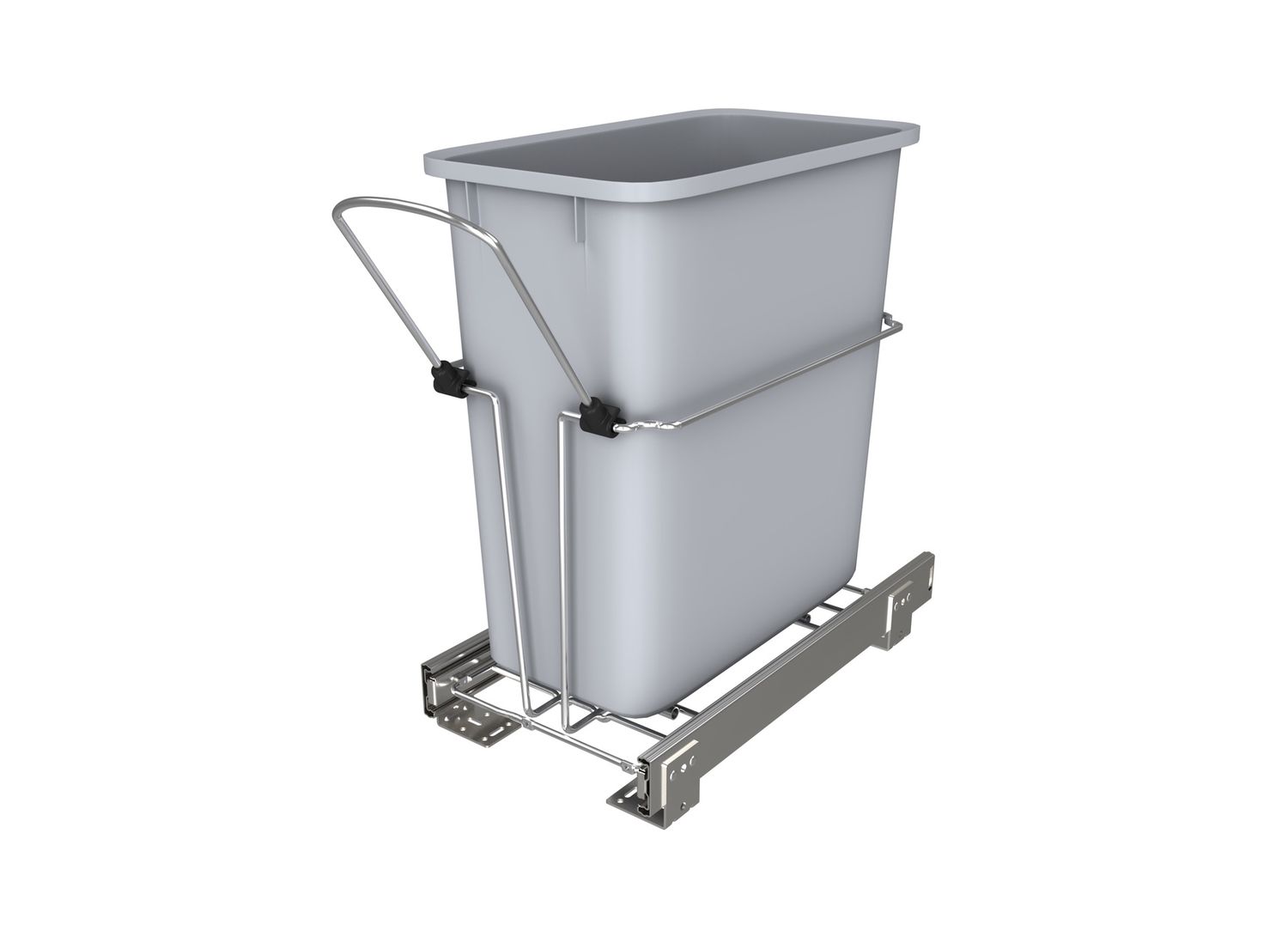 Rev-A-Shelf 20 QT UNIVERSAL WASTE CONTAINER WITH BALL BEARING SLIDES RUKD-820-1