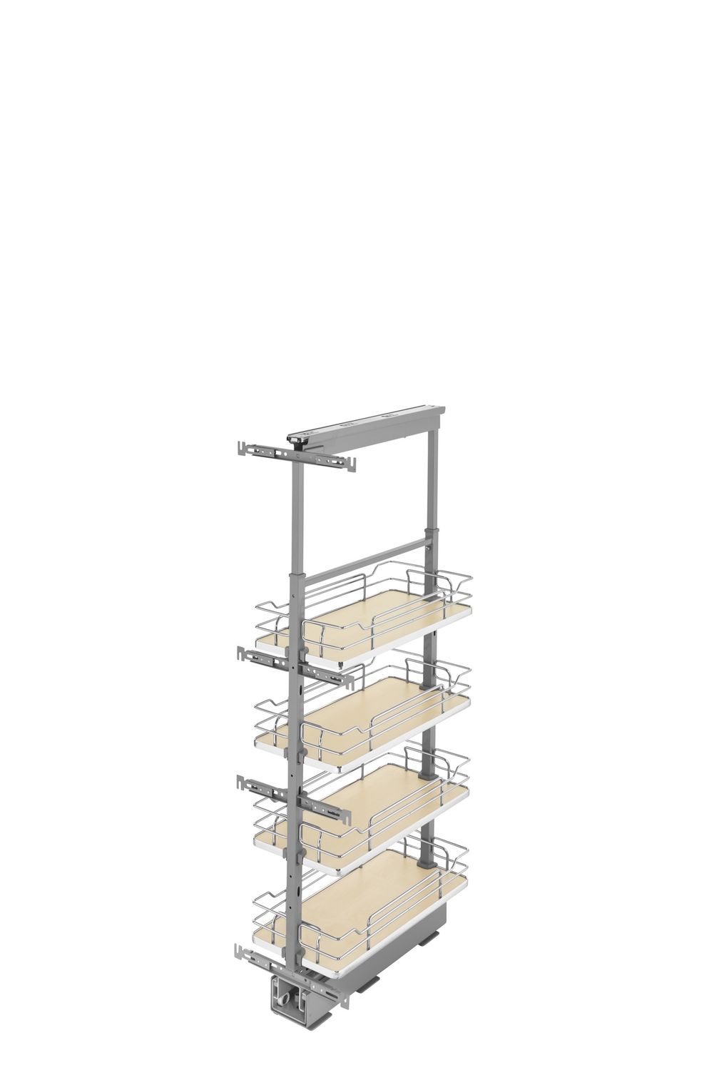 Rev-A-Shelf 10" W SOLID BTM PANTRY 43" H WITH SC - MAPLE 5343-10-MP
