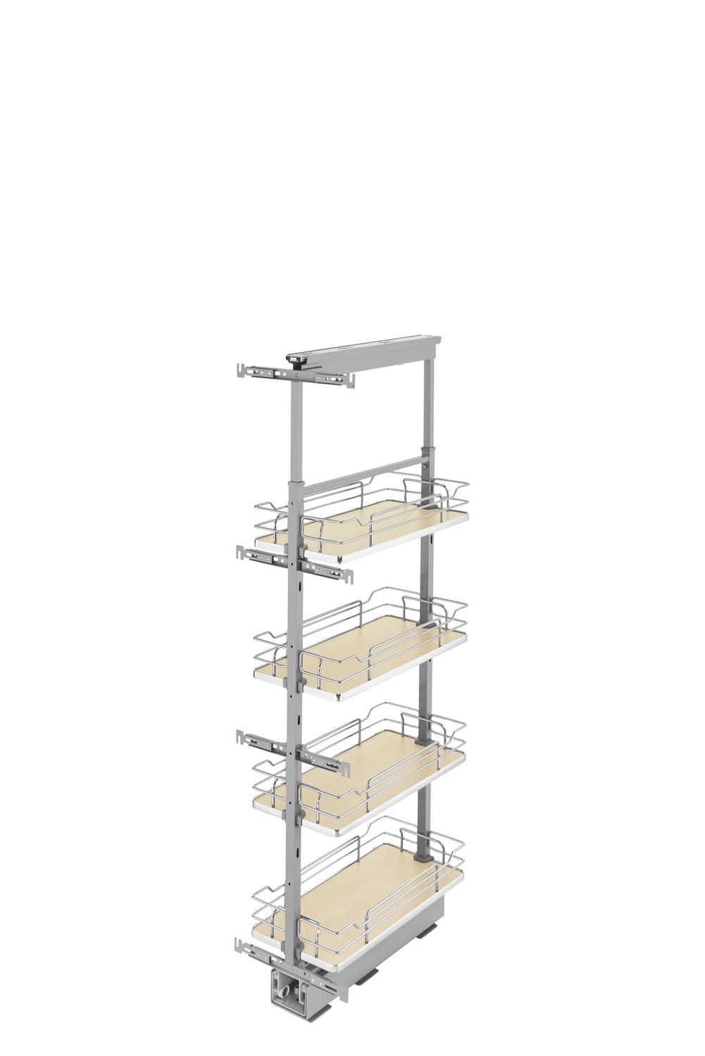 Rev-A-Shelf 10" W SOLID BTM PANTRY 50" H WITH SC - MAPLE 5350-10-MP