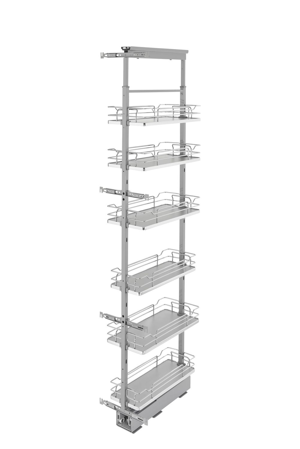 Rev-A-Shelf 10" W SOLID BTM PANTRY 73" H WITH SC - GRAY 5373-10-GR