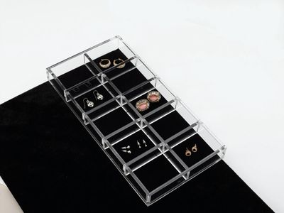 Rev-A-Shelf 11-5/8" X 6" CLEAR ACRYLIC JEWELRY ORGANIZER CA-LGORG-1