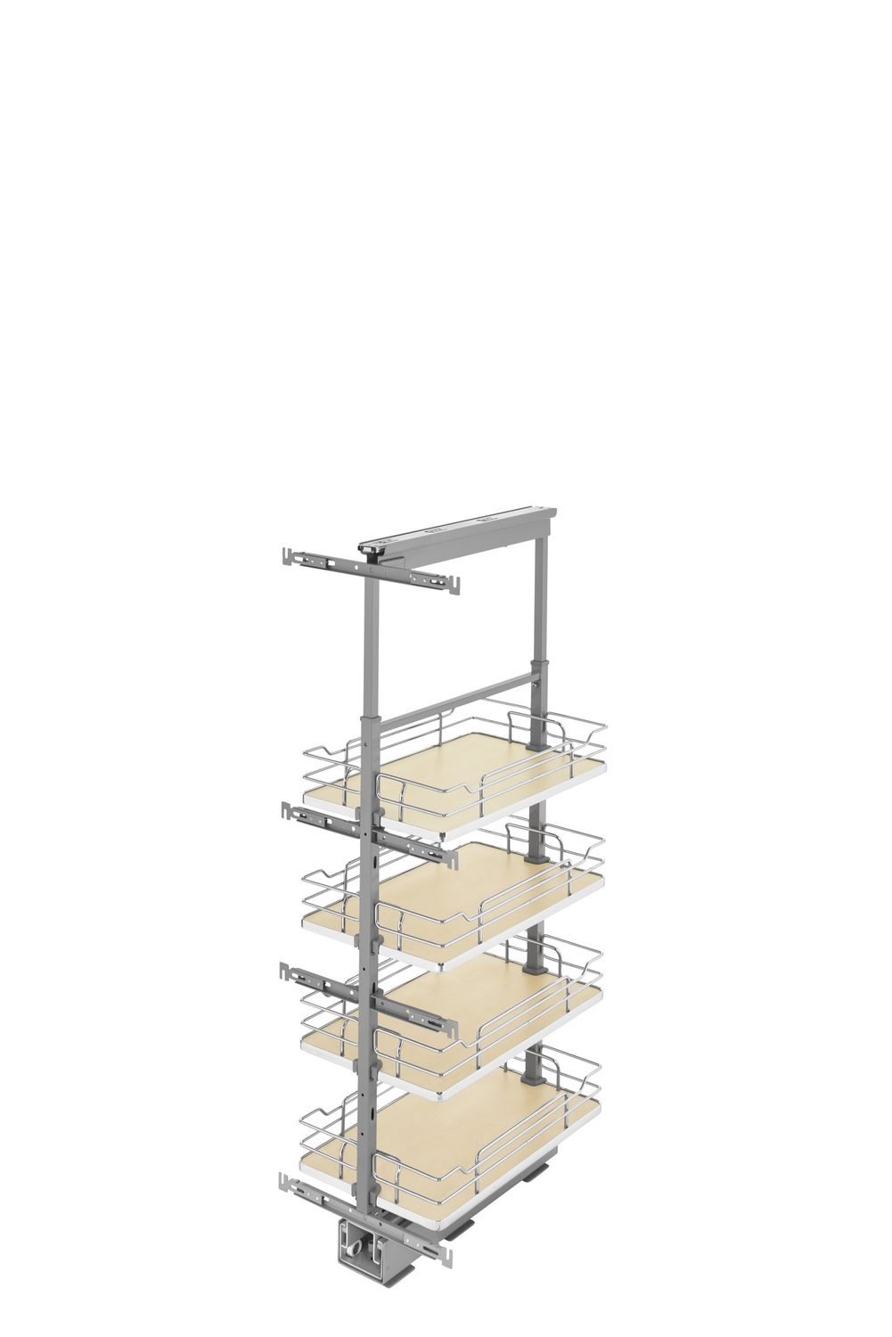 Rev-A-Shelf 13" W SOLID BTM PANTRY 43" H WITH SC - MAPLE 5343-13-MP