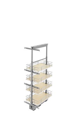 Rev-A-Shelf 13" W SOLID BTM PANTRY 43" H WITH SC - MAPLE 5343-13-MP