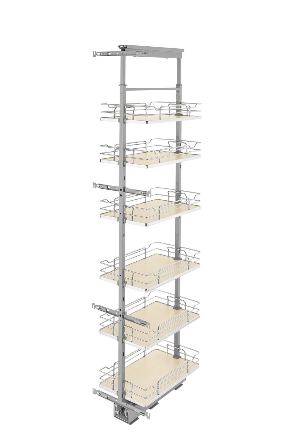 Rev-A-Shelf 13" W SOLID BTM PANTRY 73" H WITH SC - MAPLE 5373-13-MP