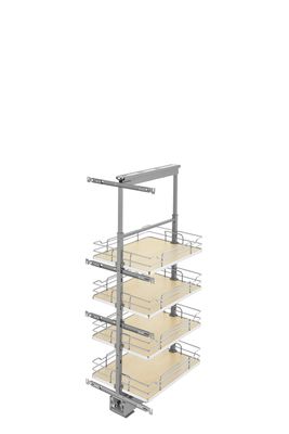 Rev-A-Shelf 16" W SOLID BTM PANTRY 43" H WITH SC - MAPLE 5343-16-MP