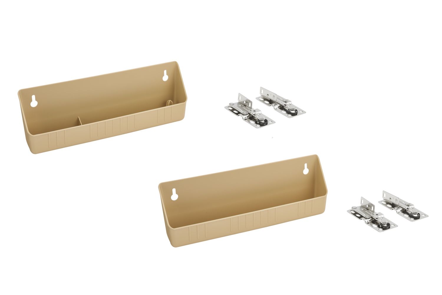 Rev-A-Shelf 11" LD DELUXE &amp; STD ALM TIP OUT TRAY W/2 PR 45  DEGREE HINGES LD-6572-11-15-1