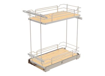 Rev-A-Shelf 11" MAPLE TWO-TIER BASE ORGANIZER W/BLUM SC 5322-BCSC-11-MP
