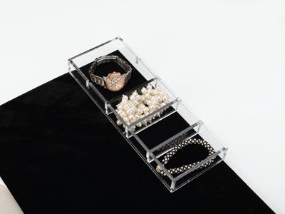 Rev-A-Shelf 11-5/8" X 4-1/4" CLEAR ACRYLIC JEWELRY ORGANIZER CA-SMORG-1