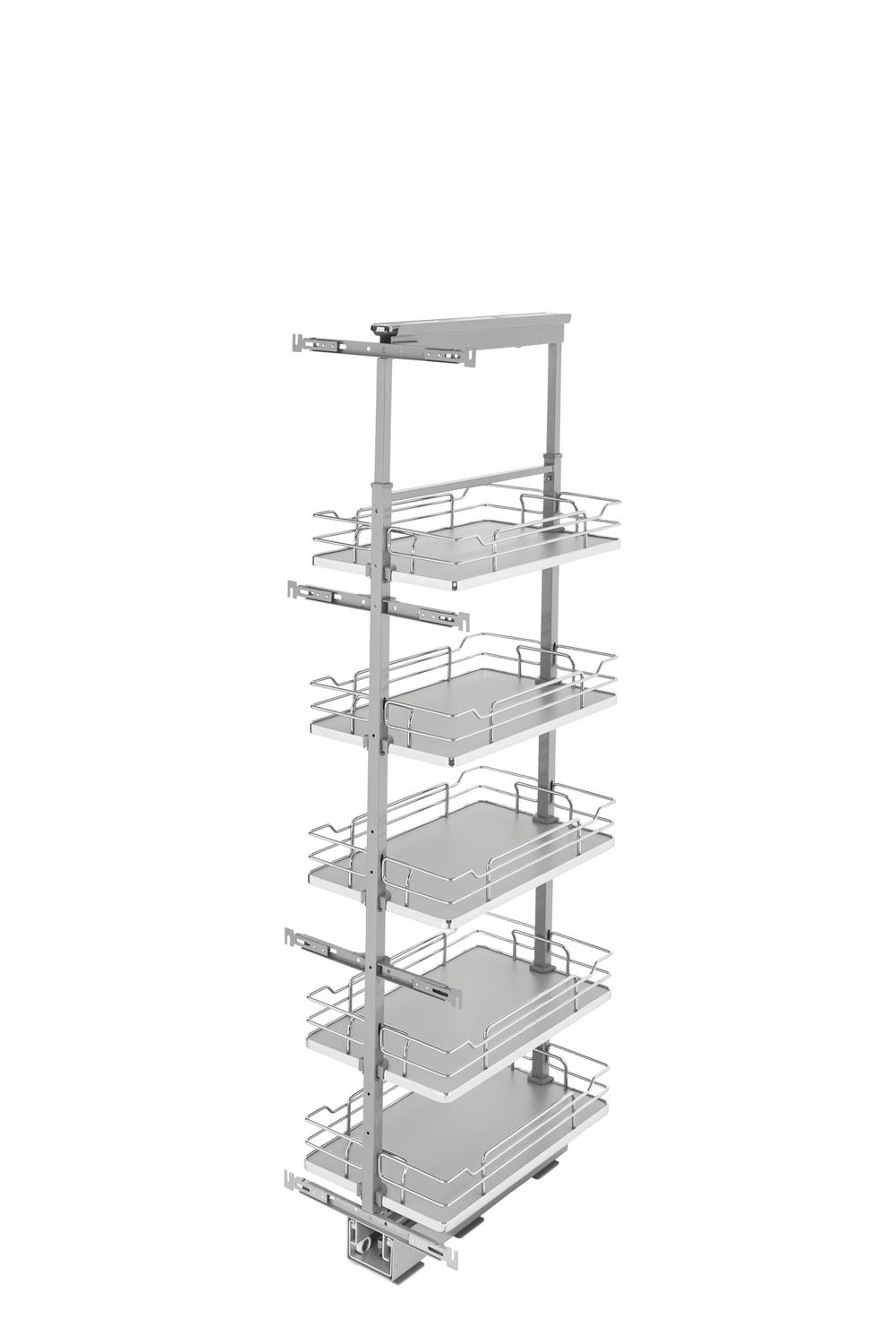 Rev-A-Shelf 13" W SOLID BTM PANTRY 50" H WITH SC - GRAY 5350-13-GR