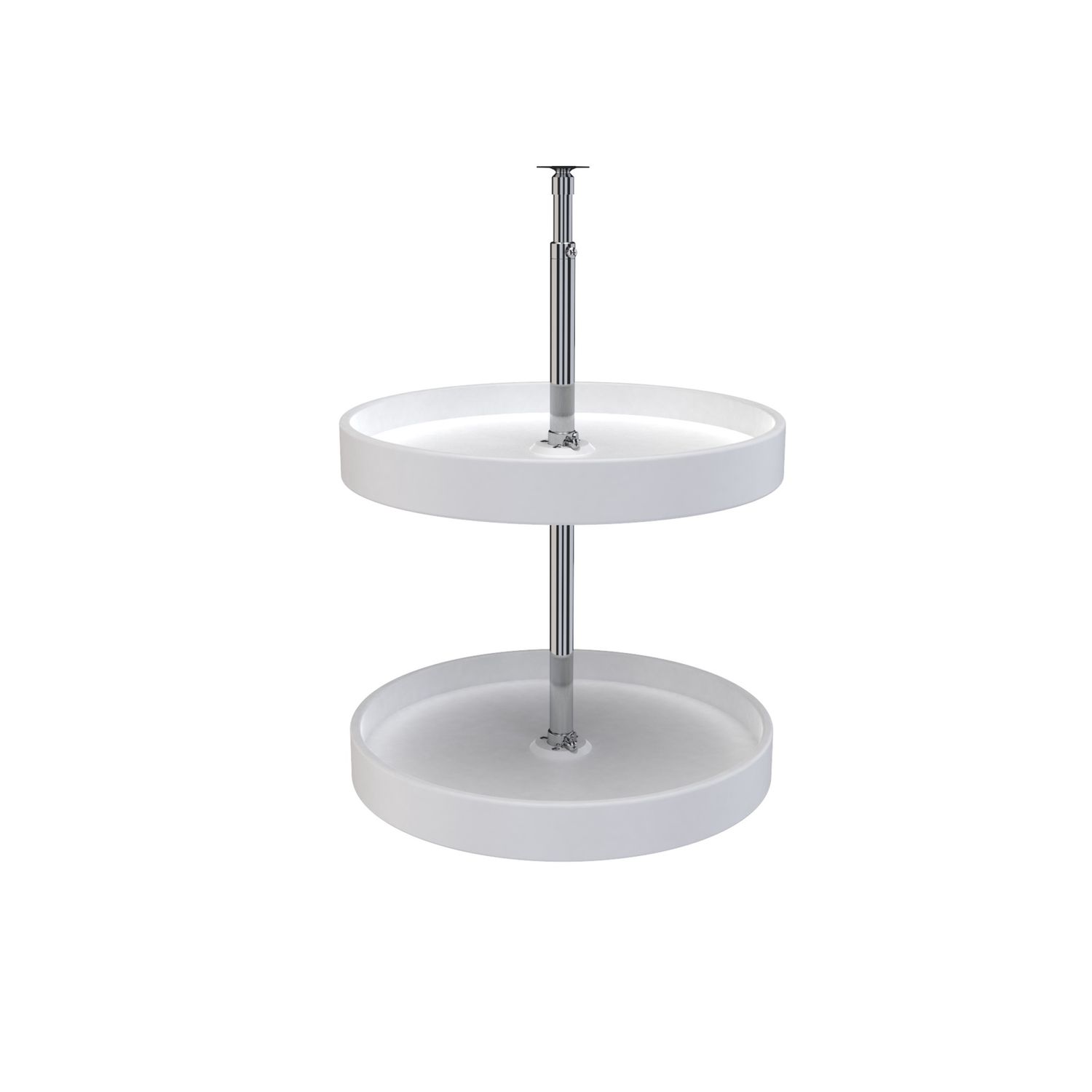 Rev-A-Shelf 18" FULL CIRCLE 3/4' HUB WHITE 2 TRAY SET 6012-18-11-52
