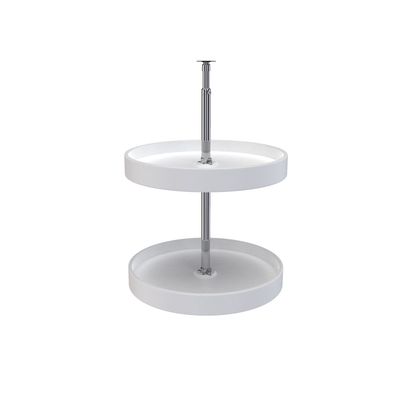 Rev-A-Shelf 18" FULL CIRCLE 3/4' HUB WHITE 2 TRAY SET 6012-18-11-52