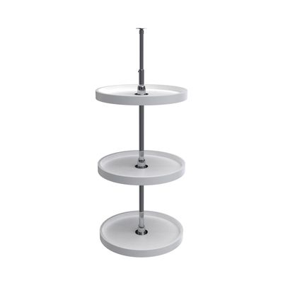 Rev-A-Shelf 18" FULL CIRCLE IND ROT WHITE 3 TRAY W/36" LOWER SHAFT 6073-18-11-536