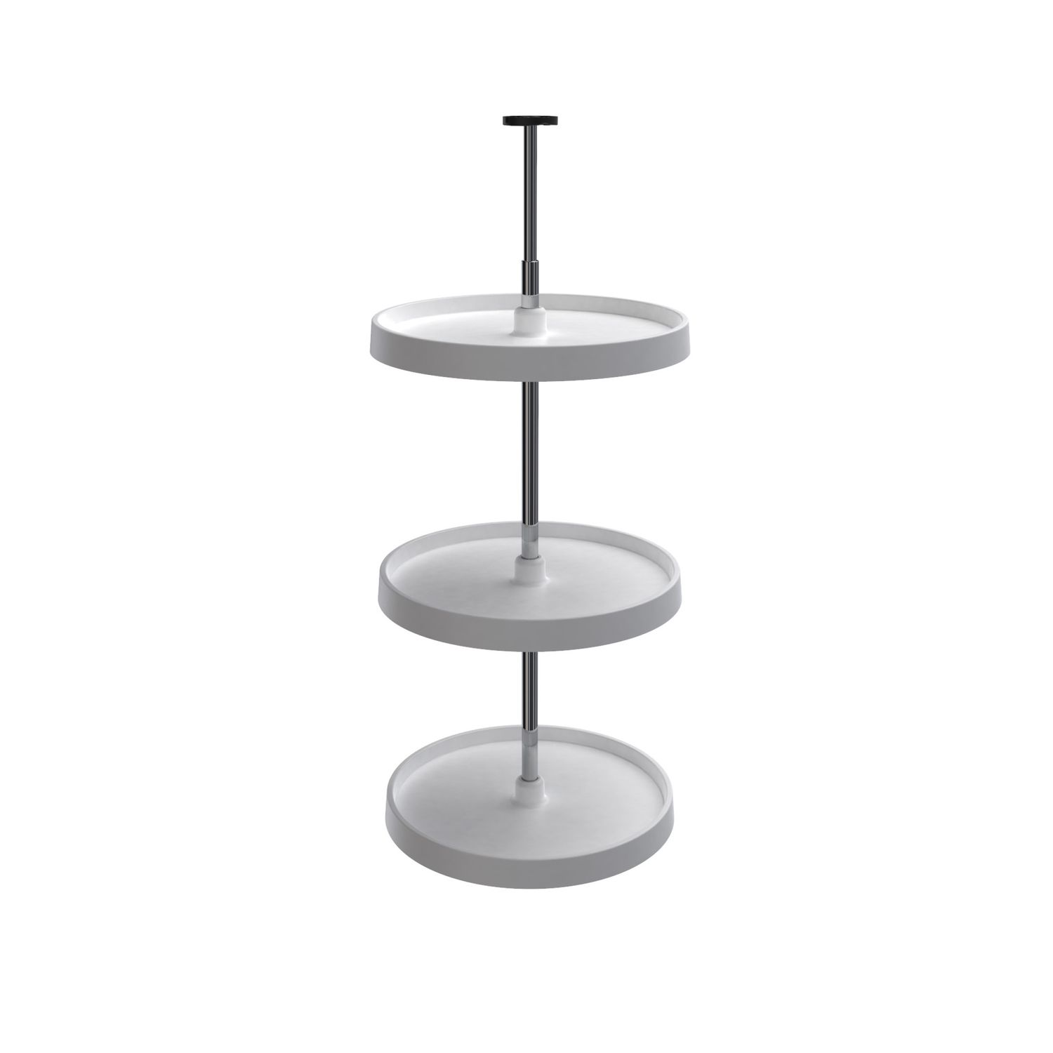 Rev-A-Shelf 18" FULL CIRCLE VALUE LINE 3 TRAY WHITE W/36" SHAFT 3073-18-11-536