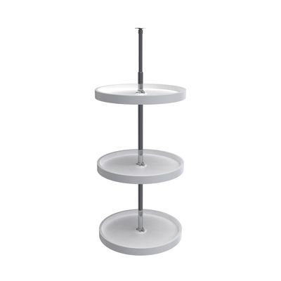 Rev-A-Shelf 18" FULL CIRCLE WHITE 3 TRAY W/36" LOWER SHAFT 6013-18-11-526