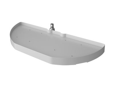 Rev-A-Shelf 31" HALF-MOON SGL REV-A-TRAY PIVOT/PULL WHITE 6881-31-11-52