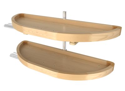 Rev-A-Shelf 32" WOOD HALF-MOON 2 TRAY SET W/HDW 4WLS882-32-570