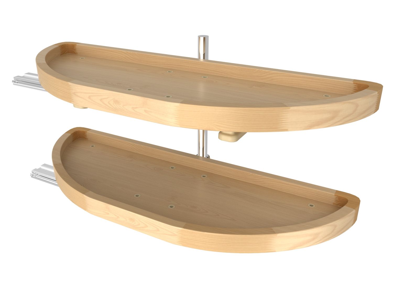 Rev-A-Shelf 35" WOOD HALF-MOON 2 TRAY SET W/HDW 4WLS882-35-570