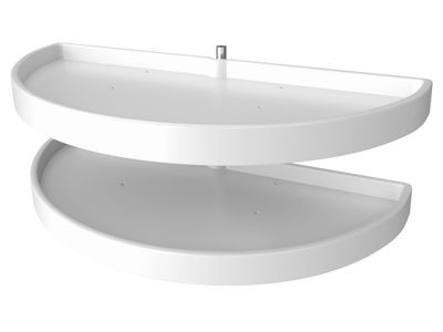 Rev-A-Shelf 39" HALF-MOON WHITE POLYMER 2 SHELF PULL W/BRKT 6882-39-11-570