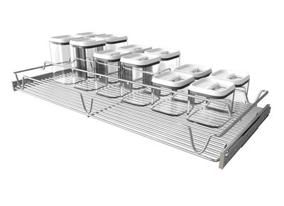 Rev-A-Shelf 30" WIRE CHROME CONTAINER RACK W/4 SETS OF CONT 5WCOR-30CR-1