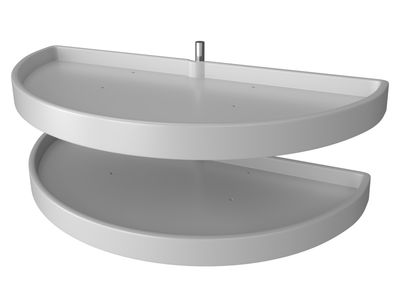 Rev-A-Shelf 39" HALF-MOON WHITE 2 SHELF PIVOT 6842-39-11-570