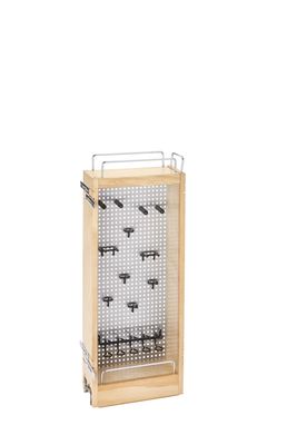 Rev-A-Shelf 5" BBSC WALL CAB ORG W/STAINLESS STEEL PERF &amp; HOOKS 444-BBSCWC-5SS
