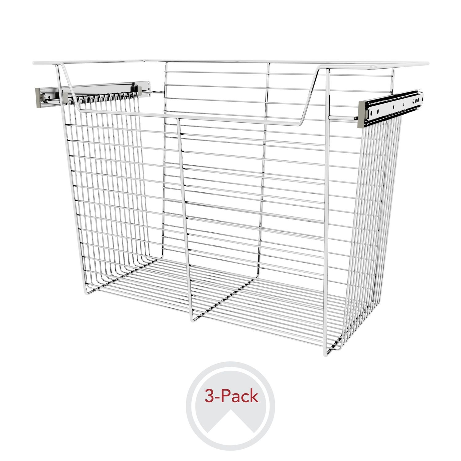 Rev-A-Shelf CLOSET BASKET 17"H X 24"W X 14"D CHROME 3 PER CBSL-241417CR-3